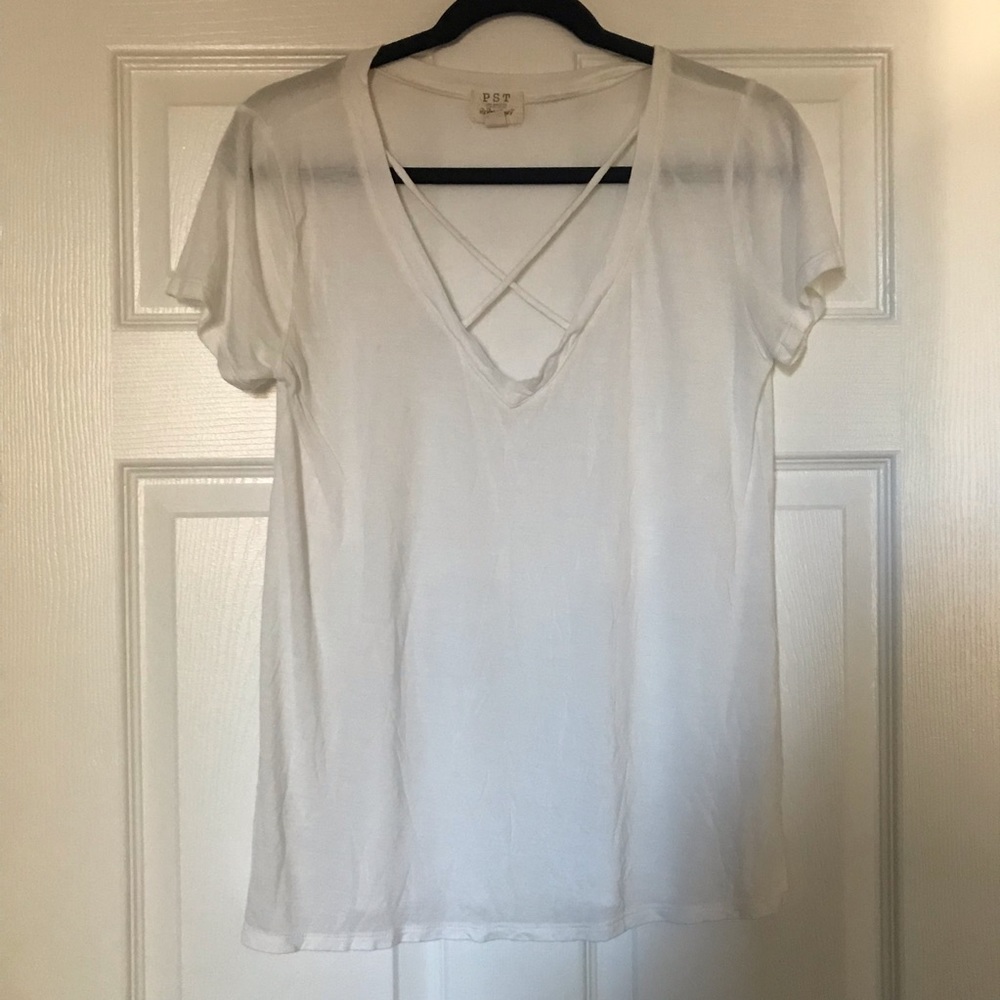 Karlie Cross Front Deep V Tee